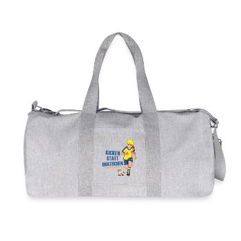 Teufelskicker Kicken Statt Quatschen Und Moritz - Recycelte Canvas-Sporttasche von Stanley/Stella - Grau meliert - Vorne