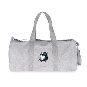Hamster chic lunettes noires splash - Sac de sport en toile recyclée Stanley/Stella - gris chiné - Devant