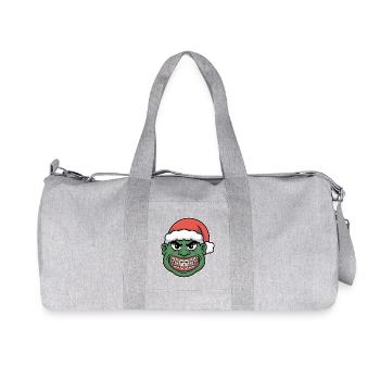 Sourire du Père Noël vert - Sac de sport en toile recyclée Stanley/Stella - gris chiné - Devant