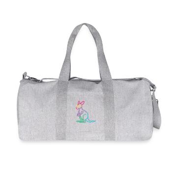 Kangourou Néon Arc-en-Ciel Line Art - Sac de sport en toile recyclée Stanley/Stella - gris chiné - Devant
