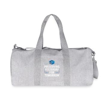 Preserving Yesterday for Tomorrow - Recycled Canvas Sports Bag by Stanley/Stella - heather grey - Front