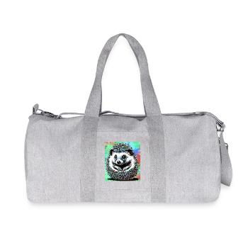 hedgehog - Recycled Canvas Sports Bag by Stanley/Stella - heather grey - Front