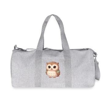 Owl - Recycled Canvas Sports Bag by Stanley/Stella - heather grey - Front