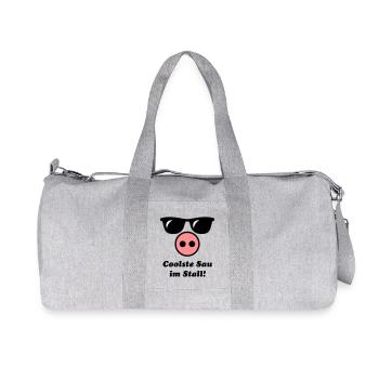 Coolste Sau Im Stall! (Cool) - Recycelte Canvas-Sporttasche von Stanley/Stella - Grau meliert - Vorne