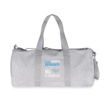 Genitiv Dativ Grammatik - Recycelte Canvas-Sporttasche von Stanley/Stella - Grau meliert - Vorne