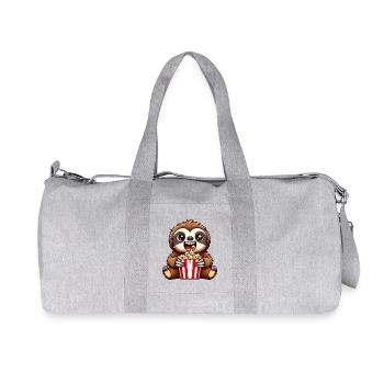 Série de films Sloth Popcorn Films Lovers - Sac de sport en toile recyclée Stanley/Stella - gris chiné - Devant