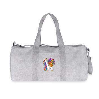Funny Unicorn Laundry Avalanche - Recycled Canvas Sports Bag by Stanley/Stella - heather grey - Front