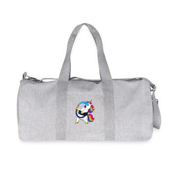 Unicorn Garden Hose Attack - Recycled Canvas Sports Bag by Stanley/Stella - heather grey - Front