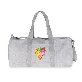 Crème glacée, crème glacée, crème glacée, crème glacée, boule, crème glacée, sundae - Sac de sport en toile recyclée Stanley/Stella - gris chiné - Devant