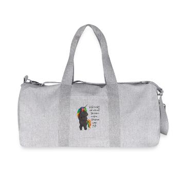 Einhorndrache mit Regenbogenmähne - Recycelte Canvas-Sporttasche von Stanley/Stella - Grau meliert - Vorne