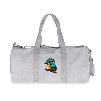 Martin-pêcheur - Sac de sport en toile recyclée Stanley/Stella - gris chiné - Devant