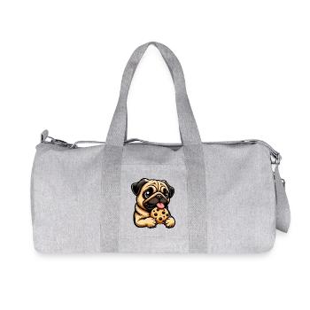 Pug Dog Cookies Desserts Bonbons - Sac de sport en toile recyclée Stanley/Stella - gris chiné - Devant