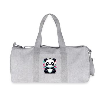 Panda - Recycelte Canvas-Sporttasche von Stanley/Stella - Grau meliert - Vorne