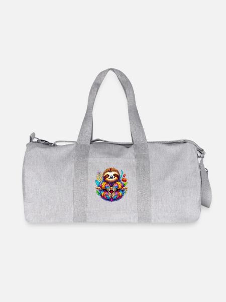 Faultier - Recycelte Canvas-Sporttasche von Stanley/Stella - Grau meliert