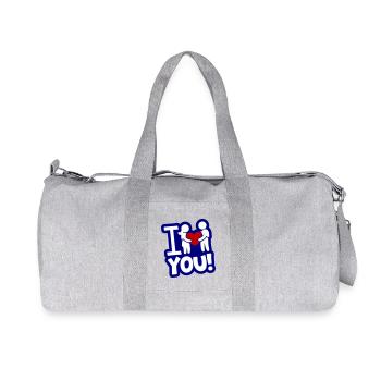 Je t’aime, preuve d’amour - Sac de sport en toile recyclée Stanley/Stella - gris chiné - Devant