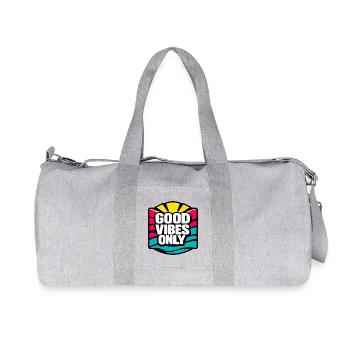 Que de bonnes ondes... - Sac de sport en toile recyclée Stanley/Stella - gris chiné - Devant