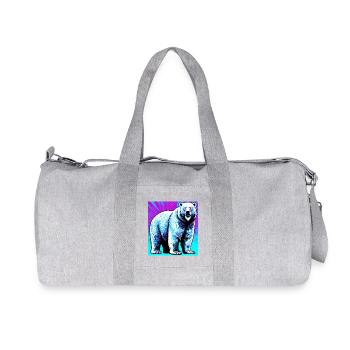 polar bear - Recycled Canvas Sports Bag by Stanley/Stella - heather grey - Front