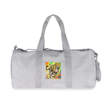 cheetah - Recycled Canvas Sports Bag by Stanley/Stella - heather grey - Front