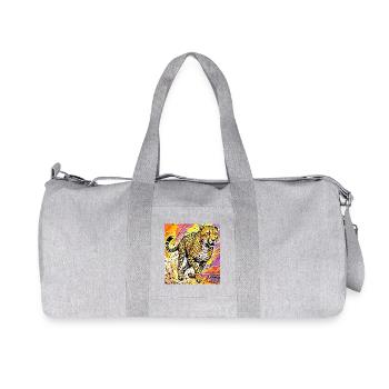 Gepard - Recycelte Canvas-Sporttasche von Stanley/Stella - Grau meliert - Vorne