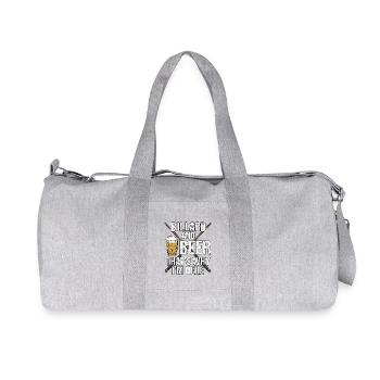 Billard Und Bier Kneipen Design - Recycelte Canvas-Sporttasche von Stanley/Stella - Grau meliert - Vorne