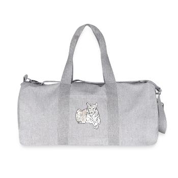 LYING TIGER - Recycled Canvas Sports Bag by Stanley/Stella - heather grey - Front