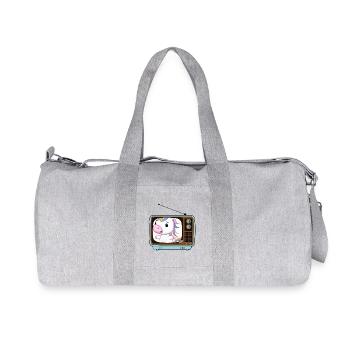 Licorne TV rétro pastel - Sac de sport en toile recyclée Stanley/Stella - gris chiné - Devant