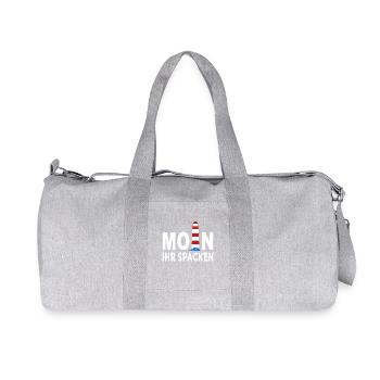 Moin ihr Spacken - Recycelte Canvas-Sporttasche von Stanley/Stella - Grau meliert - Vorne
