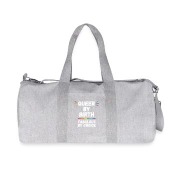 Pride Month - Queer By Birth, Fabulous By Choice - Recycelte Canvas-Sporttasche von Stanley/Stella - Grau meliert - Vorne