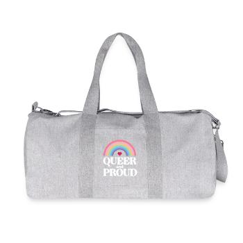 LGBT Pride Month - Queer und stolz - Recycelte Canvas-Sporttasche von Stanley/Stella - Grau meliert - Vorne