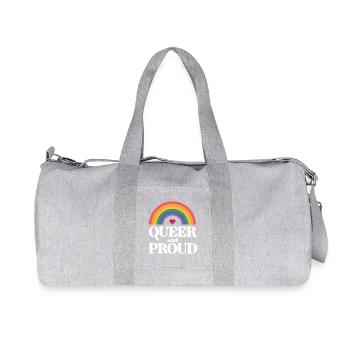 LGBT Pride Month - Queer und stolz - Recycelte Canvas-Sporttasche von Stanley/Stella - Grau meliert - Vorne