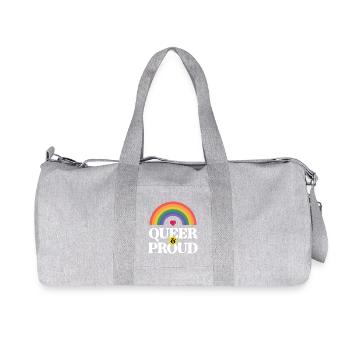 LGBT Pride Month - Queer und stolz - Recycelte Canvas-Sporttasche von Stanley/Stella - Grau meliert - Vorne