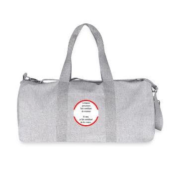 Manche Leute geben vor, mich zu lieben - Recycelte Canvas-Sporttasche von Stanley/Stella - Grau meliert - Vorne