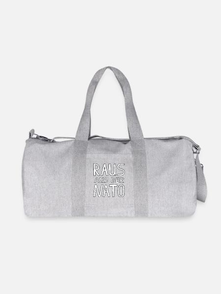 RAUS AUS DER NATO - Sac de sport en toile recyclée Stanley/Stella - gris chiné