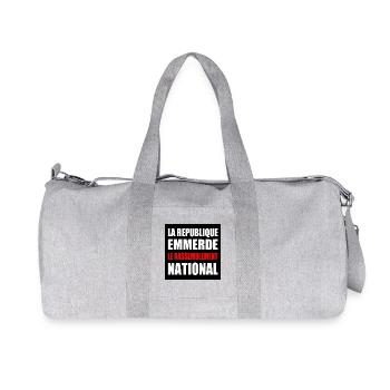 la republique emmerde le rassemblement national - Recycled Canvas Sports Bag by Stanley/Stella - heather grey - Front