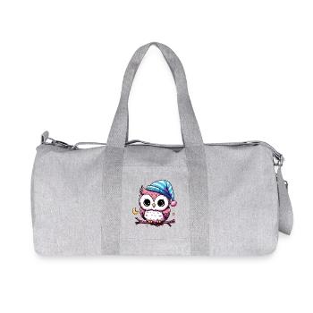 Eule - Recycelte Canvas-Sporttasche von Stanley/Stella - Grau meliert - Vorne