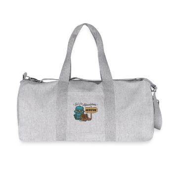Soyons aventureux. - Sac de sport en toile recyclée Stanley/Stella - gris chiné - Devant