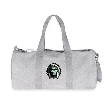 American Indian American - Recycled Canvas Sports Bag by Stanley/Stella - heather grey - Front