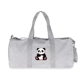 Panda - Recycelte Canvas-Sporttasche von Stanley/Stella - Grau meliert - Vorne