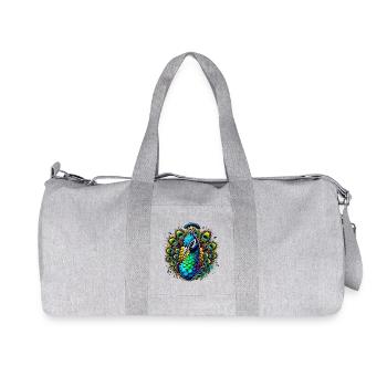 Peacock - Recycled Canvas Sports Bag by Stanley/Stella - heather grey - Front