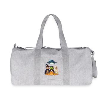 Halloween Capybara Hamster Ghost Gift Idea - Recycled Canvas Sports Bag by Stanley/Stella - heather grey - Front