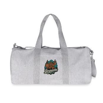 Bergmannkiez Kreuzberg Retro Stil Illustration - Recycelte Canvas-Sporttasche von Stanley/Stella - Grau meliert - Vorne