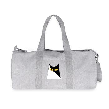 Katze mit gelben Augen - Recycelte Canvas-Sporttasche von Stanley/Stella - Grau meliert - Vorne