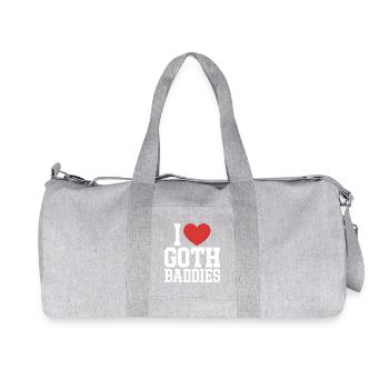 I Love Goth Baddies - Recycled Canvas Sports Bag by Stanley/Stella - heather grey - Front