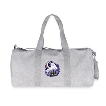 Softly Haunted White Moon Cat Gothic Celestial - Recycled Canvas Sports Bag by Stanley/Stella - heather grey - Front