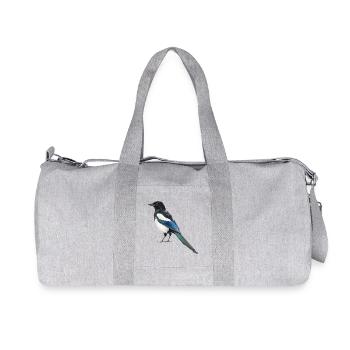 Kobaltblauer Schwanzmagpie - Recycelte Canvas-Sporttasche von Stanley/Stella - Grau meliert - Vorne