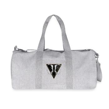Zwillinge Luftzeichen – Tierkreis von Kék-Ina - Recycelte Canvas-Sporttasche von Stanley/Stella - Grau meliert - Vorne