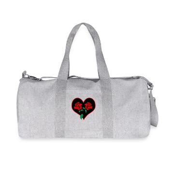 Retro roses tatouage inspiration by Patjila - Sac de sport en toile recyclée Stanley/Stella - gris chiné - Devant