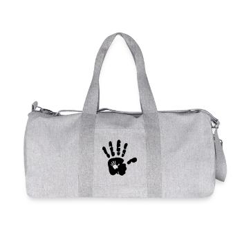 Hand in hand - hands - child - children - kids - Recycled Canvas Sports Bag by Stanley/Stella - heather grey - Front