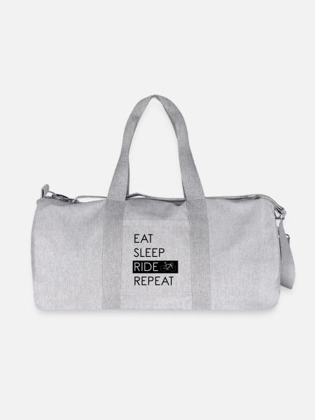 EAT SLEEP RIDE REPEAT - Recycled Canvas Sports Bag by Stanley/Stella - heather grey