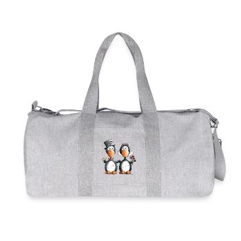 Pingouin Mariage - Sac de sport en toile recyclée Stanley/Stella - gris chiné - Devant